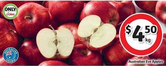 Coles Australian eve apples offer