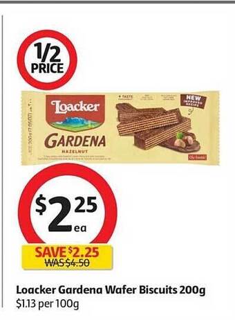 Coles Loacker gardena wafer biscuits 200g offer
