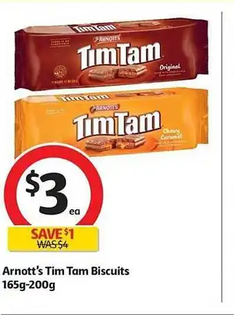 Coles Arnott's tim tam biscuits offer