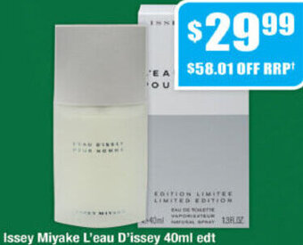 Chemist Warehouse Issey Miyake L'Eau D'Issey 40ml offer