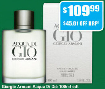 Chemist Warehouse Giorgio Armani Acqua Di Gio 100ml offer