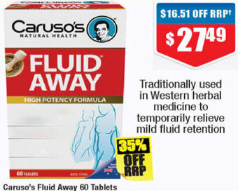 Caruso's Fluid Away 60 Tablets
