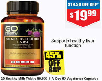 Chemist Warehouse Go Healthy Milk Thistle 50,000 1-A-Day offer