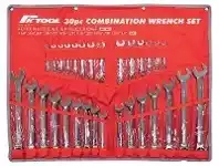 Auto One PK Tool 30 Piece Metric & SAE CR-V Combination Spanner Set offer