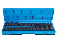 Toolmart Action 28 Pce 1/2in DR Impact Socket Set Met/AF offer