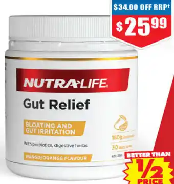 Chemist Warehouse NutraLife Gut Relief 180g offer