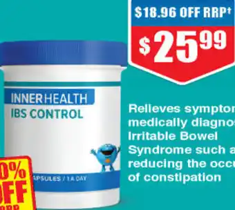 Chemist Warehouse Inner Health IBS Control 3 Cap offer