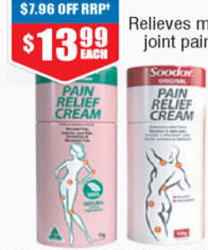 Soodox Pain Relief Cream 50g-100g