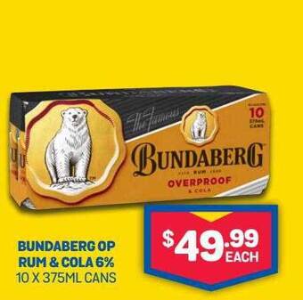 Bundaberg op rum & cola 6%