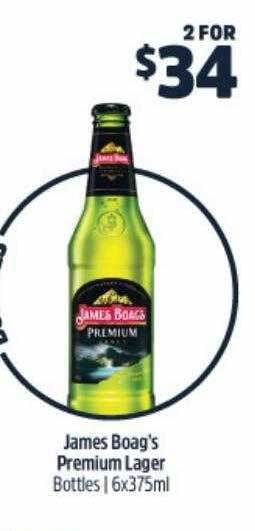 BWS James boag's premium lager offer