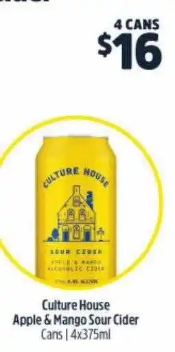 Culture house apple & mango sour cider