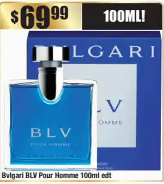 Chemist Warehouse Bvlgari BLV Pour Homme 100ml offer