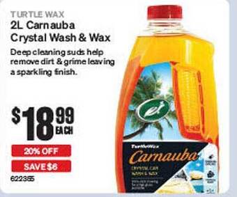 SuperCheap Auto Turtle wax 2l carnauba crystal wash & wax offer