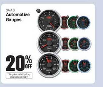 SuperCheap Auto Saas automotive gauges offer