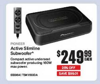 SuperCheap Auto Pioneer active slimline subwoofer offer