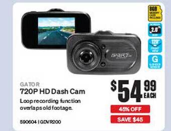 SuperCheap Auto Gator 720p hd dash cam offer