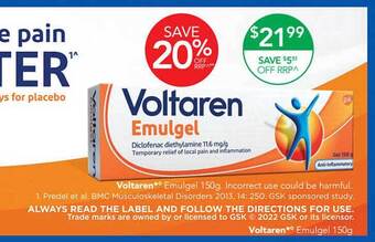 Terry White Voltaren emulgel offer