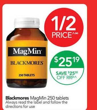 Terry White Blackmores magmin 250 tablets offer