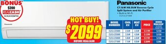 The Good Guys Panasonic C7.1kW H8.0kW Reverse Cycle Split System And Air Purifier offer