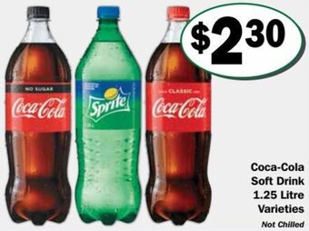 Friendly Grocer Coca-Cola Soft Drink 1.25 Litre Varieties offer