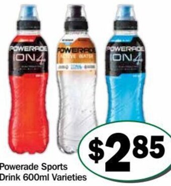 Friendly Grocer Powerade Sports Drink 600ml Varieties offer