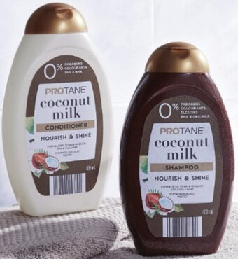 ALDI Protane Coconut Milk Shampoo or Conditioner 400ml offer