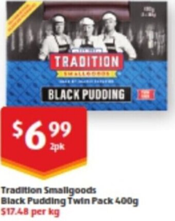 ALDI Tradition Smallgoods Black Pudding Twin Pack 400g offer