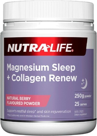 healthylife Nutra-life magnesium sleep and collagen renew, 250g offer