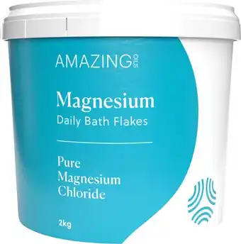 healthylife Amazing oils magnesium daily bath flakes, 2kg offer