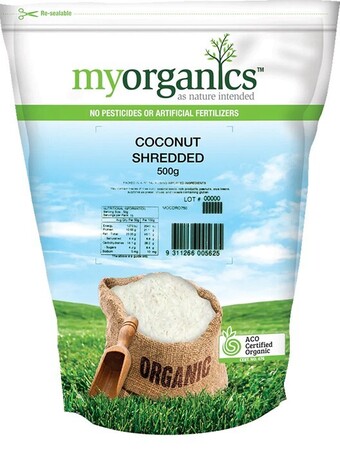 healthylife My organics coconut shred l/t, 500g offer