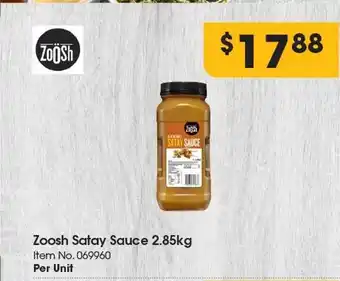 Campbells Wholesale Zoosh satay sauce offer