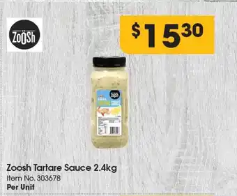 Campbells Wholesale Zoosh tartare sauce offer
