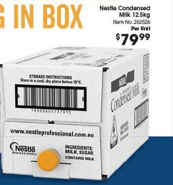 Campbells Wholesale Nestle condensed milk offer