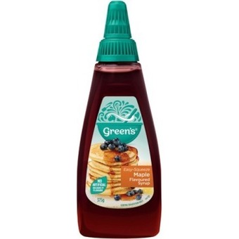 Green's easy-squeeze maple flavoured syrup 375g