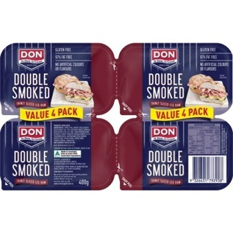 IGA Don double smoked or honey thinly sliced leg ham 400g offer