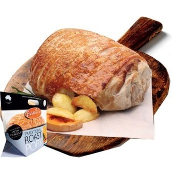IGA Pork leg roast with crackle hot & ready to eat offer