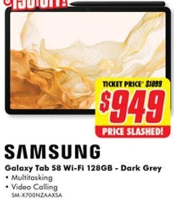 The Good Guys Galaxy Tab S8 Wi-Fi 128GB - Dark Grey offer