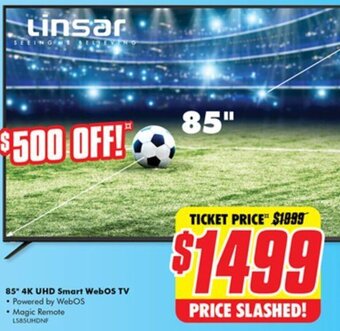 The Good Guys 85" 4K UHD Smart WebOS TV offer
