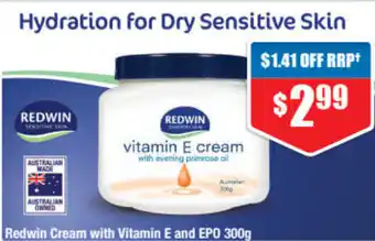 Chemist Warehouse Redwin Cream with Vitamin E and EPO 300g offer
