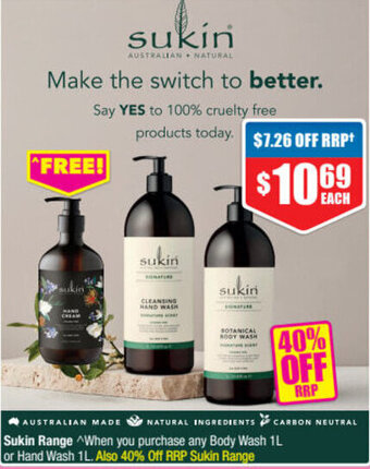 Chemist Warehouse Sukin Range offer