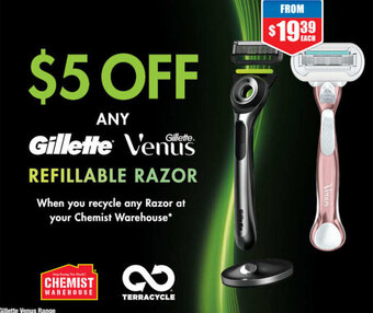 Chemist Warehouse Gillette Venus Range offer
