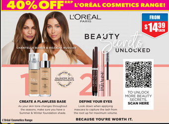 Chemist Warehouse L'Oréal Cosmetics Range offer
