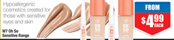 Chemist Warehouse W7 Oh So Sensitive Range offer