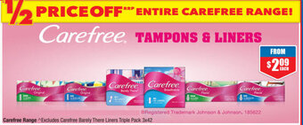 Chemist Warehouse Carefree Range offer