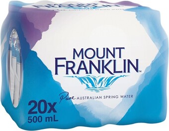 IGA Mount franklin spring water 20x500ml offer