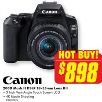 200D Mark II DSLR 18-55mm Lens Kit
