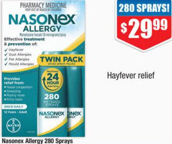 Nasonex Allergy 280 Sprays