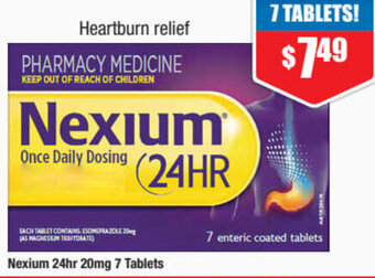 Chemist Warehouse Nexium 24hr 20mg 7 Tablets offer