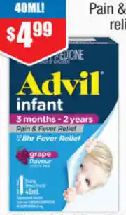 Chemist Warehouse Advil Infant Pain & Fever Relief 40ml offer