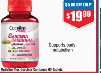 Chemist Warehouse Optislim Plus Garcinia Cambogia 60Tablets offer